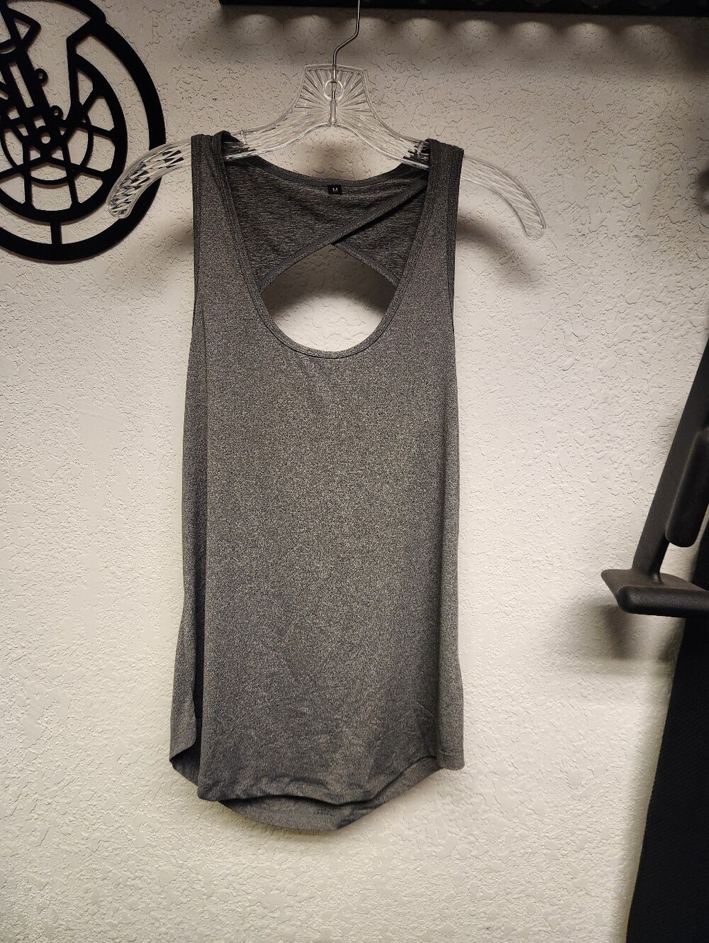 KIAVA Charcoal Grey Cross-Back Tank Top